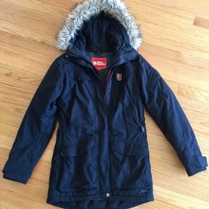 FJÄLLRÄVEN Nuuk Insulated Waterproof Snow Parka with Removable Faux Fur Trim xxs